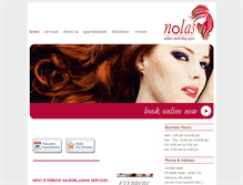 Tablet Screenshot of nolashairsalon.com